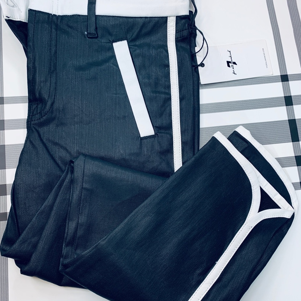 Woman's Size 27 Sportif Coated cropped pants black